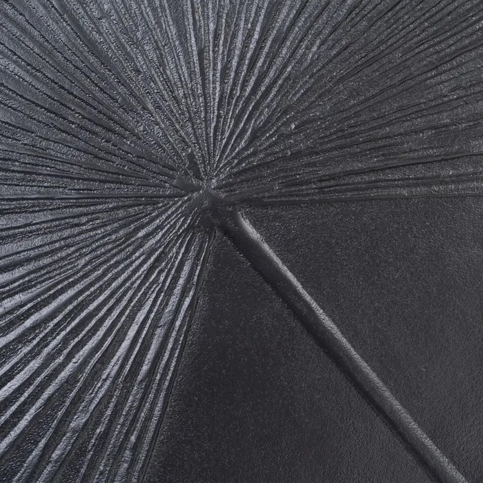 605353 Mesa de centro redonda diseño vintage 80 hierro y aluminio negro - Imagen 2