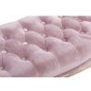 Banco o pie de cama diseño clásico terciopelo rosa capitoné y madera con tallas (4)