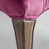 Butaca diseño clásico provenzal madera de abeto tapizado capitoné terciopelo rosa7