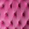 Butaca diseño clásico provenzal madera de abeto tapizado capitoné terciopelo rosa8