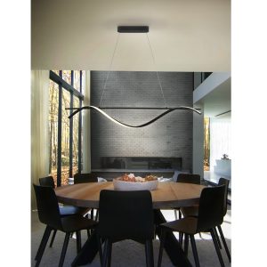 Lámpara de techo de diseño moderno metal y aluminio color negro mate arenado