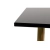 Mesa auxiliar cuadrada diseño art decó acero color dorado y cristal color negro6