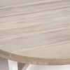 Mesa de centro redonda para exterior madera blanco envejecido y pata metal gris claro (2)