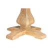 Mesa de comedor redonda diseño rústico colonial madera de olmo reciclado acabado natural2