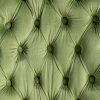 Silla diseño clásico provenzal madera de abeto tapizado capitoné terciopelo verde7