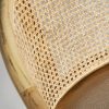 Sillón diseño vintage madera de abedul color natural respaldo rejilla asiento tapizado lino6