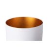 Lámpara de sobremesa de diseño art decó metal dorado y pantalla cilindrica color blanco2