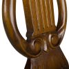 Silla con reposabrazos de diseño clásico vintage hecho a mano madera de caoba con ornamentaciones y tapizado5