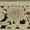 607474 Baúl diseño rústico oriental 120 madera de mango verde y natural con tallas
