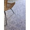 Alfombra de diseño formas geométricas técnica kilim lana algodón color marfil4