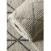 Alfombra de diseño tejida a mano lana y algodón blanco y gris5