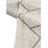 Alfombra de diseño tejida a mano lana y algodón blanco y negro6
