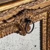Aparador de diseño clásico madera de mango oro envejecido cristal y hierro con ornamentaciones4