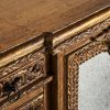 Aparador de diseño clásico madera de mango oro envejecido cristal y hierro con ornamentaciones5