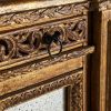 Aparador de diseño clásico madera de mango oro envejecido cristal y hierro con ornamentaciones7