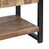 Aparador de diseño rústico industrial madera de mango y hierro color negro 2 puertas 3 cajones5