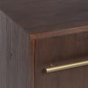Aparador diseño vintage madera acabado natural oscuro con hierro dorado (2)