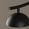Aplique lámpara de pared diseño moderno acero negro mate pantalla semiesférica (2)