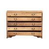 Cómoda 5 cajones diseño rústico oriental madera de pino acabado natural (2)