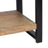Consola de diseño rústico industrial madera de mango y hierro color negro 2 cajones balda inferior5