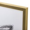 Cuadro de diseño moderno oveja con espejo y marco de poliestireno dorado3