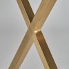 Escritorio de diseño art decó acero dorado acabado mate y cristal5