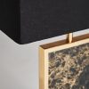 Lámpara de sobremesa diseño clásico art decó laton color dorado y pantalla rectangular color negro3