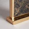 Lámpara de sobremesa diseño clásico art decó laton color dorado y pantalla rectangular color negro4