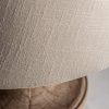 Lámpara de sobremesa diseño clásico provenzal madera de mango acabado natural pantalla cónica algodón2