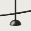 Lámpara de techo diseño moderno acero negro mate 4 pantallas semiesféricas (2)