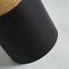 Mesa auxiliar de diseño art decó chapa de madera y latón tonos negro y dorado4