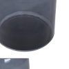 Mesa auxiliar diseño vintage fabricación artesanal vidrio soplado color gris y metal negro4