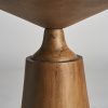 Mesa auxiliar redonda de diseño moderno madera de pino acabado natural4