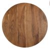 Mesa de centro redonda de diseño vintage madera de acacia acabado natural4