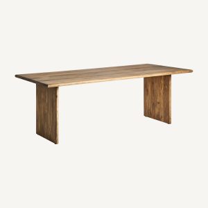 Mesa de comedor rectangular de diseño rústico colonial madera de mango acabado natural2