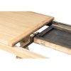 Mesa de comedor rectangular extensible de diseño rústico colonial madera de olmo acabado natural7