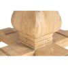 Mesa de comedor redonda extensible de diseño rústico colonial madera de olmo acabado natural2