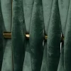 Silla con reposabrazos de diseño art decó tapizado color verde trenzado patas de metal dorado 5