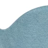 Silla con reposabrazos de diseño vintage tapizado color azul patas hierro color negro 4