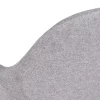 Silla con reposabrazos de diseño vintage tapizado color gris patas hierro color negro 4