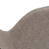 Silla con reposabrazos de diseño vintage tapizado color marrón patas hierro color negro 4