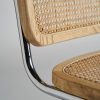 Silla de diseño vintage acero madera de olmo y ratán acabado natural6