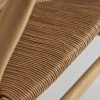Silla de diseño vintage inspiración Wishbone madera de olmo acabado natural6