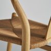 Silla de diseño vintage inspiración Wishbone madera de olmo acabado natural7