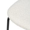 Silla diseño vintage tapizado color blanco con patas de hierro color negro5