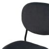 Silla diseño vintage tapizado color negro con patas de hierro color negro5