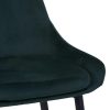Silla diseño vintage tapizado color verde con patas de hierro color negro5