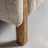 Sillón diseño art decó madera de roble madera de caucho y madera de pino tapizado algodón bouclé blanco7
