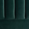 Cabecero de cama de diseño vintage tapizado terciopelo color verde con costuras verticales 2