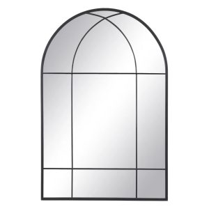 Espejo decorativo tipo ventana diseño vintage en hierro color negro